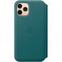 Originalni Apple Folio usnjeni etui za iPhone 11 Pro - temno turkizna