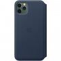 Originalni Apple Folio usnjeni etui za iPhone 11 Pro Max - temno modra