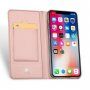 Kovček DUX DUCIS s predali za stojala in dokumente za Apple iPhone XS - rose gold