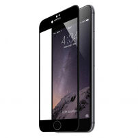 HAT PRINCE kaljeno 3D steklo za celoten obod telefona za iPhone 8/7 - 0,2 mm - črna