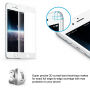 HAT PRINCE kaljeno 3D steklo za celoten obod telefona za iPhone 8/7 - 0,2 mm - bela