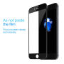 BASEUS kaljeno 3D steklo za celoten obod telefona za iPhone 8/7 - 0,23 mm - črna