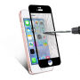 Kaljeno 3D steklo na celotnem obodu telefona za iPhone SE (2016) / 5S / 5 - 0,3 mm - črna