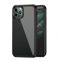 Ipaky zaščitni ovitek iz mehke plastike in iz kaljenega stekla za iPhone 11 Pro Max - črna