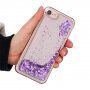 Ovitek s prelivajočimi se bleščicami za iPhone 6 / 6S / 7 / 8 / SE (2020/2022) - vijolična
