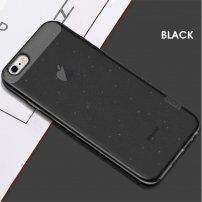 X-level bleščeč ovitek iz mehke plastike za iPhone 6 / 6S - črna