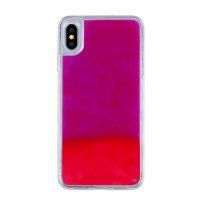 Prelivajoči ovitek, ki se sveti v temi za iPhone XS Max - vijolično-rdeča
