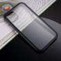 Etui za celoten telefon iz kaljenega stekla s kovinskim okvirjem za iPhone 11 Pro - črna