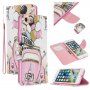 Flip etui roza retro avtomobil za iPhone 7/8/SE (2020) - barvita
