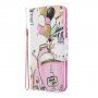 Flip etui roza retro avtomobil za iPhone 7/8/SE (2020) - barvita