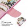 Flip etui roza retro avtomobil za iPhone 7/8/SE (2020) - barvita