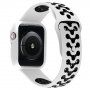 Zaščitno ohišje s silikonskim trakom za Apple Watch 40mm - belo-črno