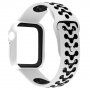 Zaščitno ohišje s silikonskim trakom za Apple Watch 40mm - belo-črno