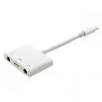 Konektor za zmanjšanje strele z dvema 3,5 mm vtičnicama in strelo za Apple iPhone / 8/8 Plus / 7/7 Plus