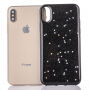 Barvni pokrov z bleščicami za iPhone X / iPhone X - Zvezde in pike
