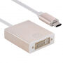 Znižanje z USB-C (Thunderbolt 3) na vrata DVI za MacBook - 10cm - roza-zlato