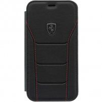 Ferrari Heritage 488 flip etui za iPhone XR - črna