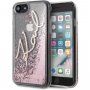 Karl Lagerfeld Signature Glitter ovitek za iPhone 7/8/SE (2020) - roza-zlato