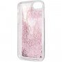 Karl Lagerfeld Signature Glitter ovitek za iPhone 7/8/SE (2020) - roza-zlato