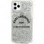 Karl Lagerfeld St. Guillaume Glitter ovitek za iPhone 11 Pro Max - srebro