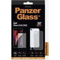 PanzerGlass Edge-to-Edge Bundle 2,5D kaljeno steklo z ovitkom za iPhone 6 / 6S / 7 / 8 / SE (2020/2022) - črna