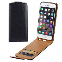 Eleganten flip etui za odpiranje Apple iPhone 6S Plus - črno-rjava