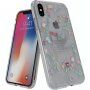 Adidas originalni ovitek travniško cvetje za iPhone X / XS - pregleden