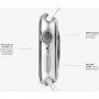 Uniq Glase Slim etui iz mehke plastike za Apple Watch 44mm - mat črna