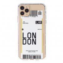 Ovitek iz mehke plastike z vzorcem avijonske karte za iPhone 11 Pro Max - London