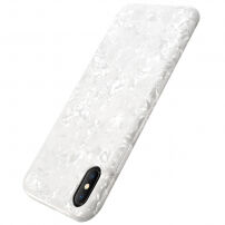 BENKS plastični pokrov z diamantnim vzorcem za iPhone X / iPhone X - bela