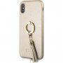 Guess Saffiano Ring ovitek za iPhone X / XS - bež