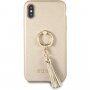 Guess Saffiano Ring ovitek za iPhone X / XS - bež