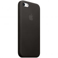Ovitek iz pravega usnja za Apple iPhone 5S / SE (2016) - črna