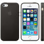 Ovitek iz pravega usnja za Apple iPhone 5S / SE (2016) - črna