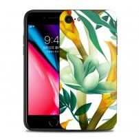 NXE zaščitni ovitek z zadnjo stranjo s kaljenim steklom za iPhone 7/8/SE (2020) - zelene rastline