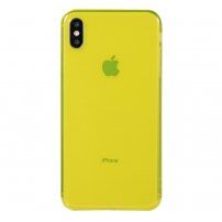 Prozorna mehka plastična prevleka za iPhone XS Max - rumena