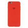 Silikonski ovitek s srčkom za iPhone 6 / 6S - rdeče