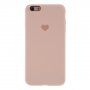 Silikonski ovitek s srčkom za iPhone 6 / 6S - roza