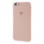 Silikonski ovitek s srčkom za iPhone 6 / 6S - roza