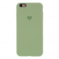 Silikonski ovitek s srčkom za iPhone 6 / 6S - zelena