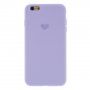 Silikonski ovitek s srčkom za iPhone 6 / 6S - lila