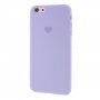 Silikonski ovitek s srčkom za iPhone 6 / 6S - lila