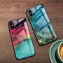Pokrijte s steklenim hrbtom za iPhone X / XS - barvna meglica