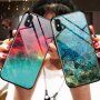 Pokrijte s steklenim hrbtom za iPhone X / XS - barvna meglica