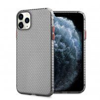 Prozorni ovitek s strukturo satja za iPhone 11 Pro Max - črna