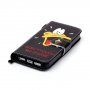 Ovitek z etuijem za kartice s stojalom racman za iPhone 5 / 5S / SE (2016) - črna