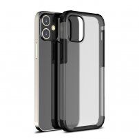 Mat prozoren trpežen ovitek za iPhone 12 Pro - črna