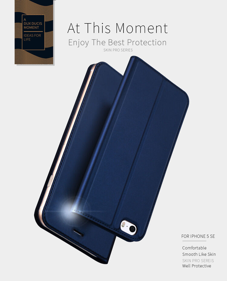 DUX DUCIS flip ovitek za iPhone 5 / 5S / SE (2016) - temno modra