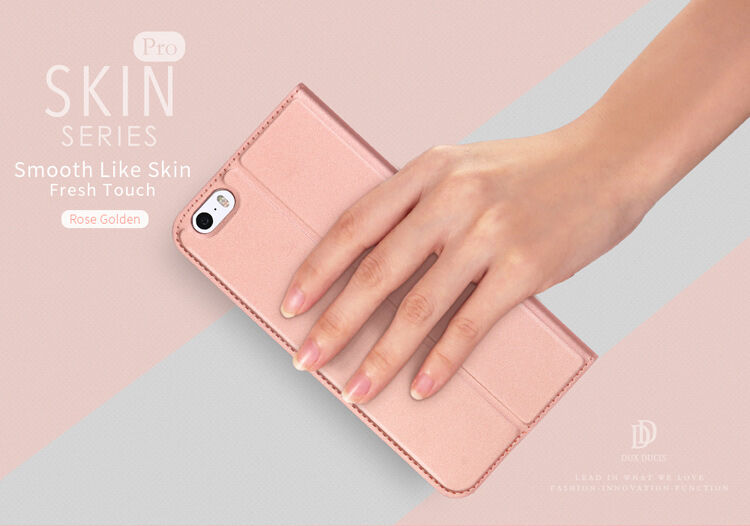 DUX DUCIS flip ovitek za iPhone 5 / 5S / SE (2016) - roza-zlato