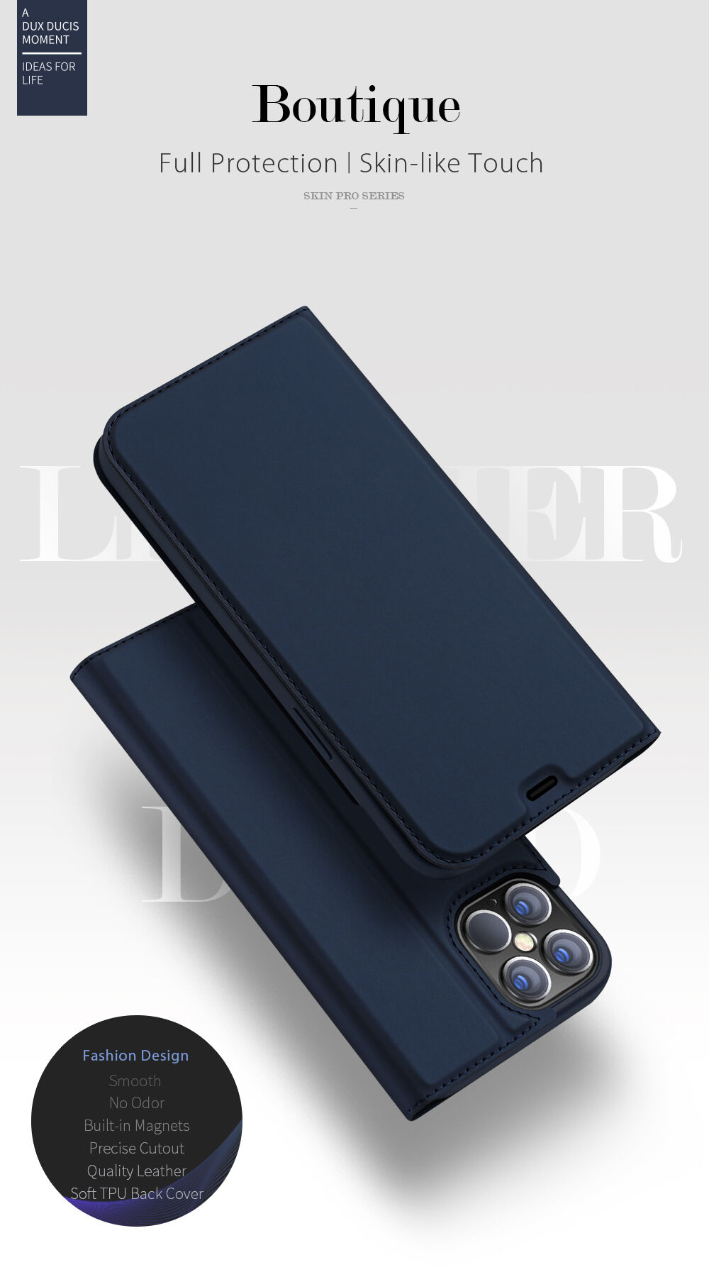 DUX DUCIS flip ovitek za iPhone 12 Pro Max - črna
